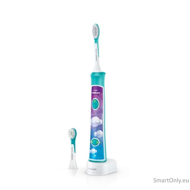 Philips Sonic Electric toothbrush  HX6322/04 For kids, Rechargeable, Sonic technology, Teeth brushing modes 2, Number of brush heads included 2, Aqua