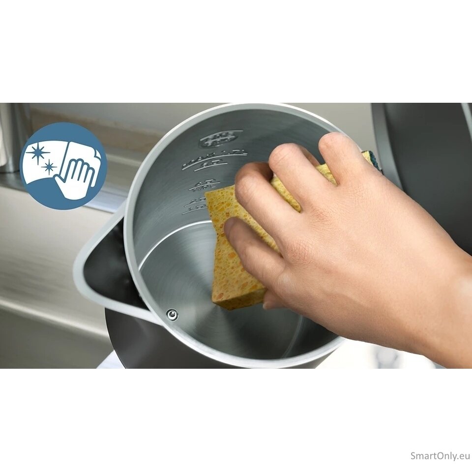 Philips | Double-walled Kettle | HD9396/90 7000 series | Electric | 2200 W | 1.7 L | Metal | 360° rotational base | Black 1 Philips | Double-walled Kettle | HD9396/90 7000 series | Electric | 2200 W | 1.7 L | Metal | 360° rotational base | Black 1