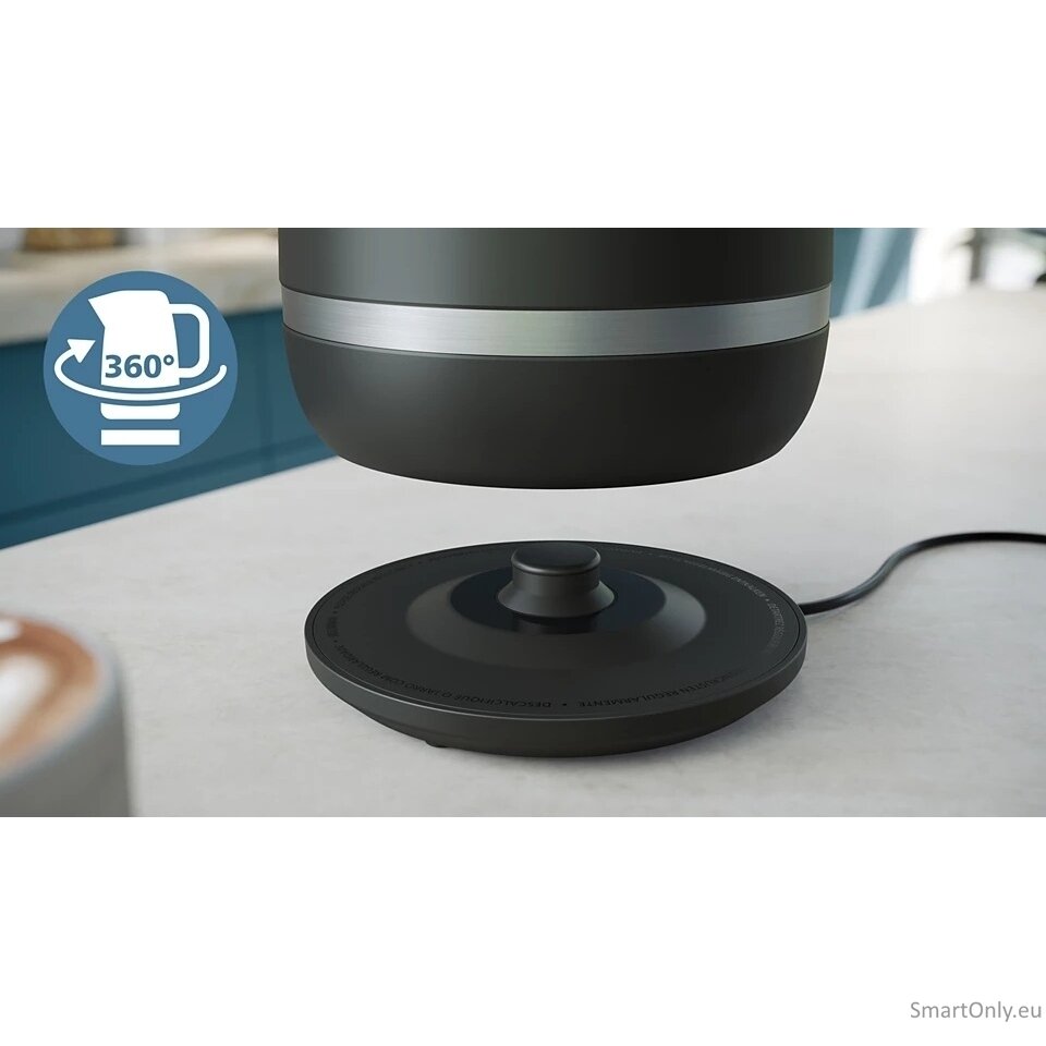 Philips | Double-walled Kettle | HD9396/90 7000 series | Electric | 2200 W | 1.7 L | Metal | 360° rotational base | Black 4