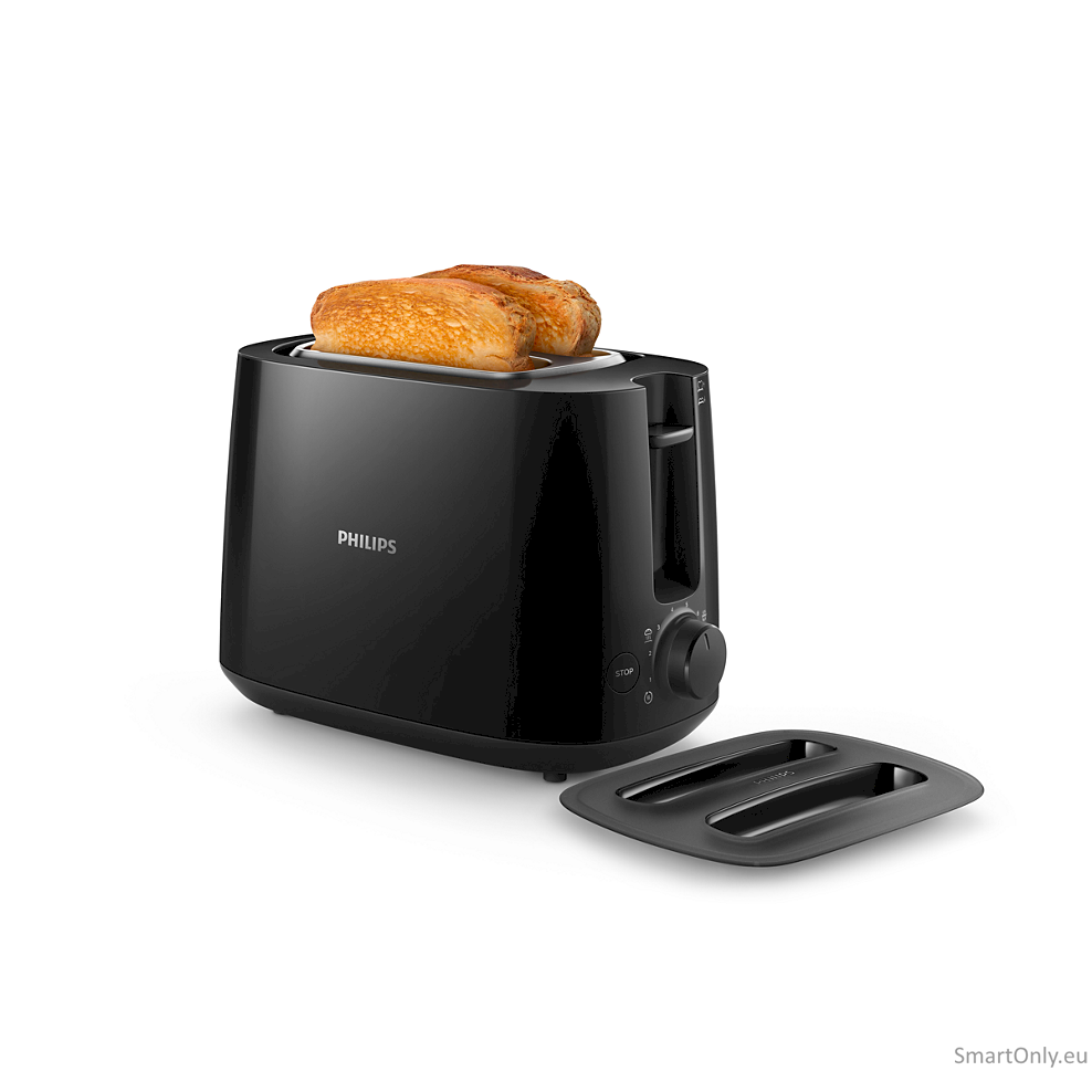 Philips Daily collection toaster HD2582/90 Power 900 W Number of slots 2 Housing material Plastic Black Philips Daily collection toaster HD2582/90 Power 900 W Number of slots 2 Housing material Plastic Black