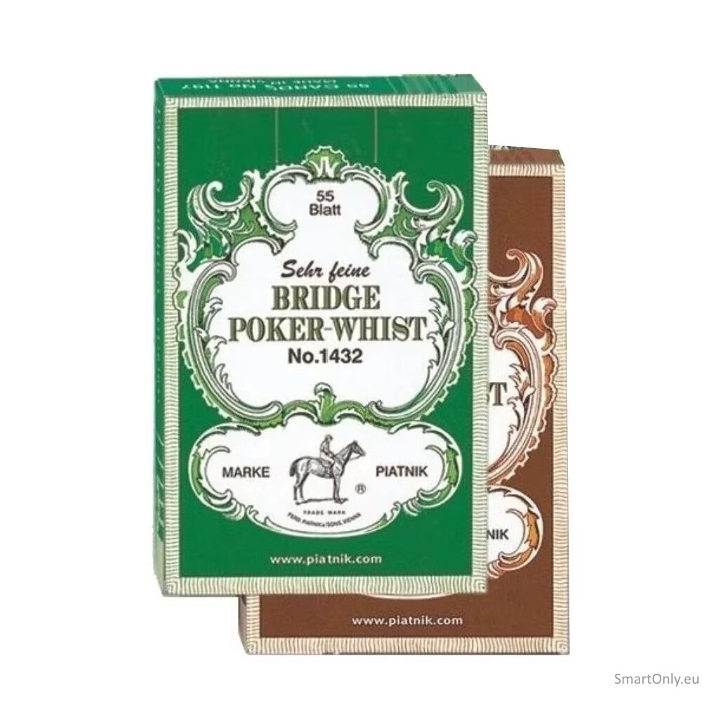 Piatnik Bridge - Poker - Whist kortų kaladė 1 vnt. (žalia arba ruda) 7 Piatnik Bridge - Poker - Whist kortų kaladė 1 vnt. (žalia arba ruda) 7