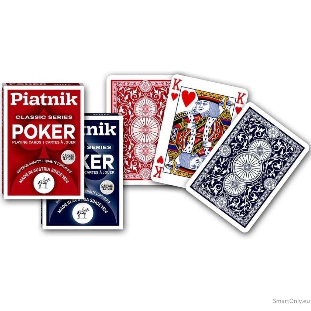 Piatnik Classic Series 4 Index Pokerio kortos 1 vnt. (raudonos arba mėlynos) 4
