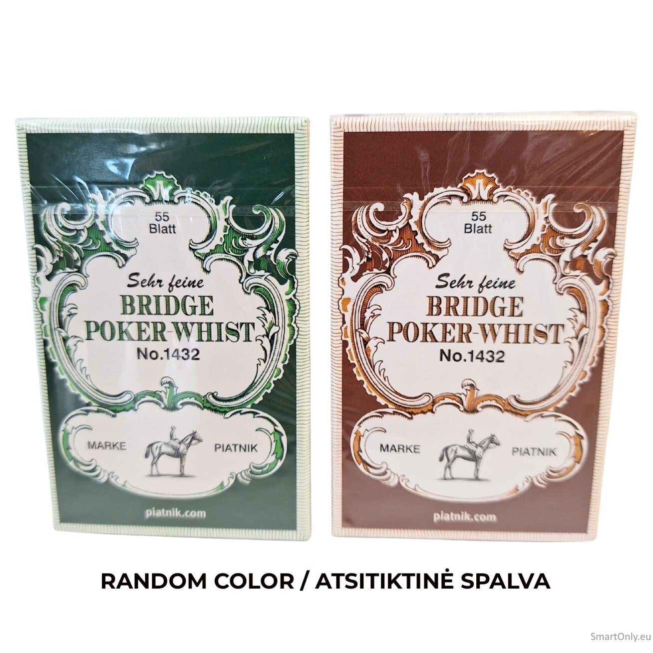 Piatnik Bridge - Poker - Whist kortų kaladė 1 vnt. (žalia arba ruda) Piatnik Bridge - Poker - Whist kortų kaladė 1 vnt. (žalia arba ruda)