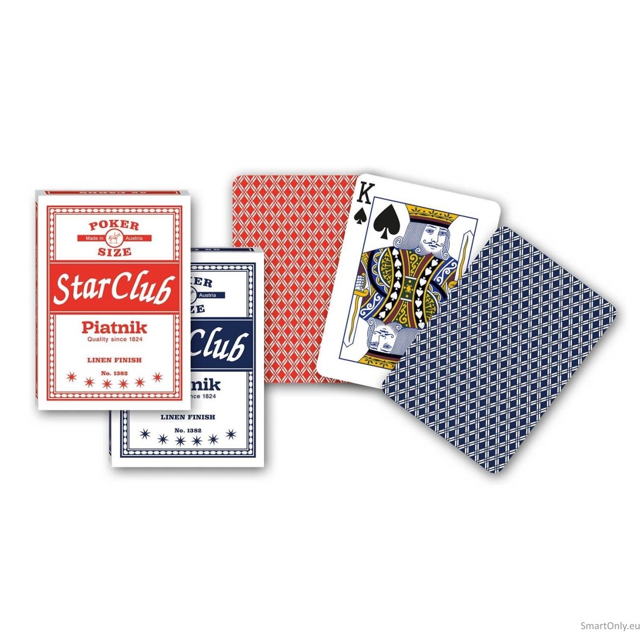 Piatnik Star Club Pokerio kortų kaladė 1 vnt. (raudona arba mėlyna) 2 Piatnik Star Club Pokerio kortų kaladė 1 vnt. (raudona arba mėlyna) 2