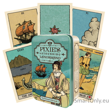 Pixie Astounding Lenormand kortos skardinėjė dėžutėje US Games Systems