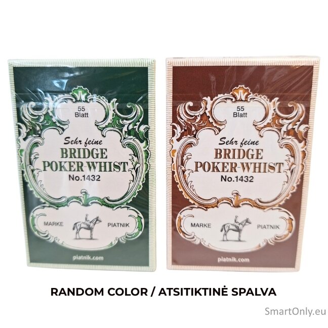 Piatnik Bridge - Poker - Whist kortų kaladė 1 vnt. (žalia arba ruda)