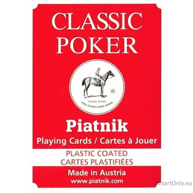 Piatnik Classic 2 Index Pokerio kortų kaladė 1 vnt. (raudona arba mėlyna) 1