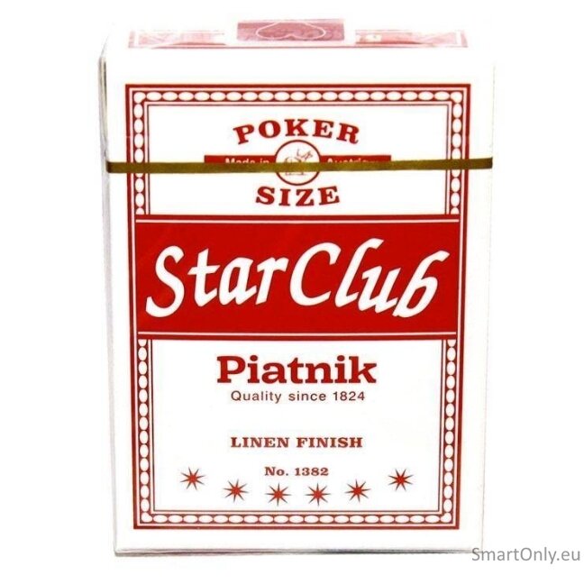 Piatnik Star Club Pokerio kortų kaladė 1 vnt. (raudona arba mėlyna) 3