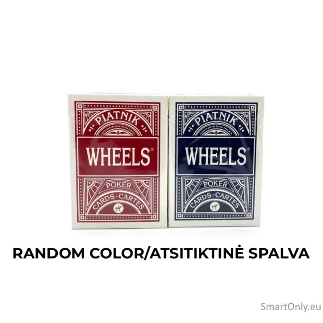 Piatnik Wheels pokerio kortų kaladė 1 vnt. (raudona arba mėlyna)