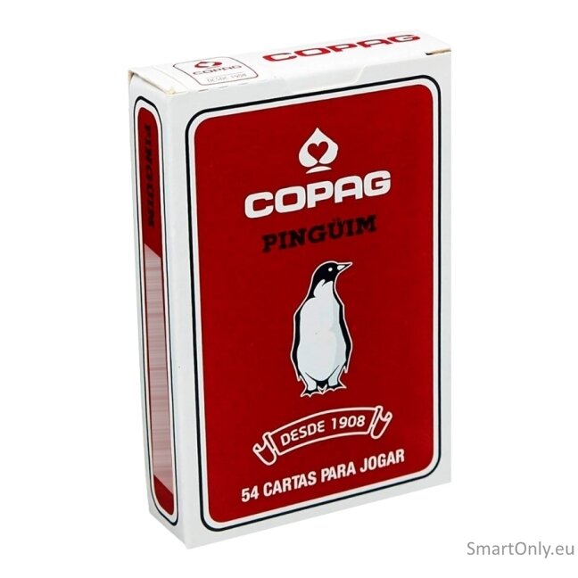 Pinguim bridžo kortos (Raudonos) Copag 2 Pinguim bridžo kortos (Raudonos) Copag 2