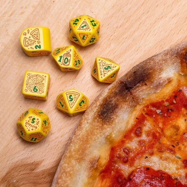 Pizza Margherita RPG kauliukų rinkinys Q WORKSHOP 3 Pizza Margherita RPG kauliukų rinkinys Q WORKSHOP 3