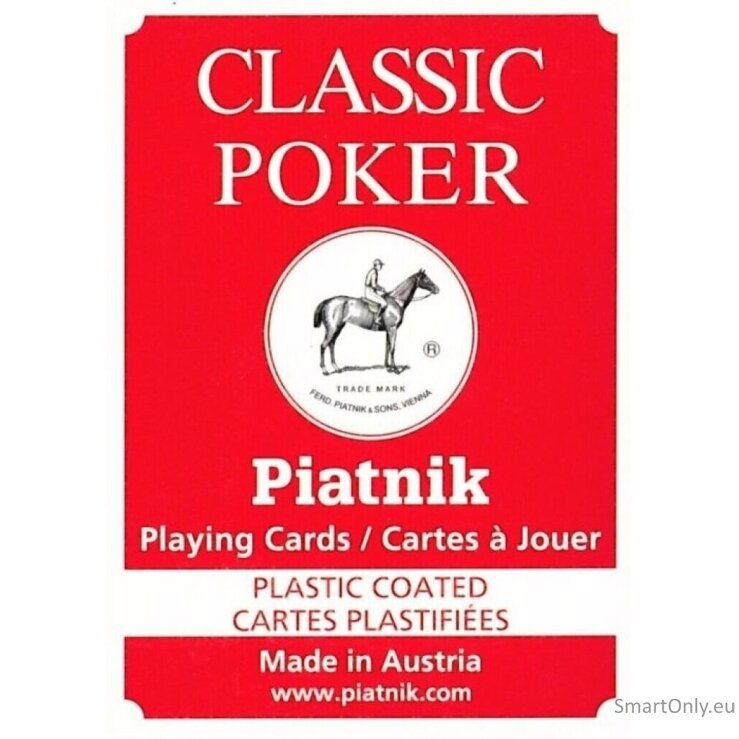 Piatnik Classic 2 Index Pokerio kortų kaladė 1 vnt. (raudona arba mėlyna) 1