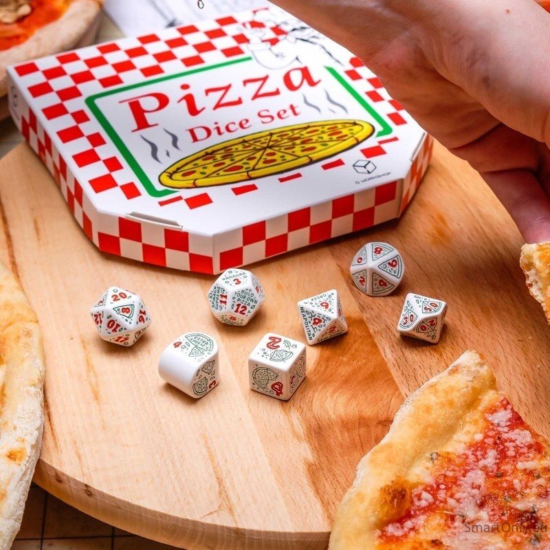 Pizza Pepperoni RPG kauliukų rinkinys Q WORKSHOP 3 Pizza Pepperoni RPG kauliukų rinkinys Q WORKSHOP 3