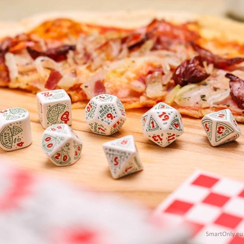 Pizza Pepperoni RPG kauliukų rinkinys Q WORKSHOP 6 Pizza Pepperoni RPG kauliukų rinkinys Q WORKSHOP 6