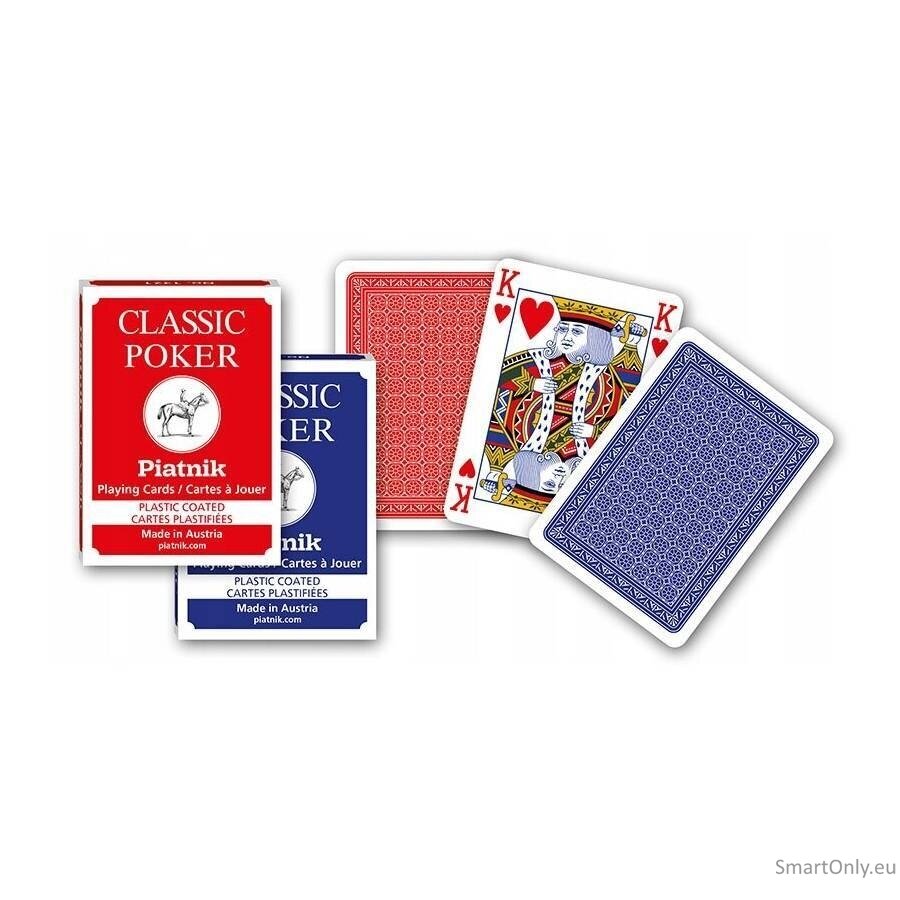 Piatnik Classic 2 Index Pokerio kortų kaladė 1 vnt. (raudona arba mėlyna) 3 Piatnik Classic 2 Index Pokerio kortų kaladė 1 vnt. (raudona arba mėlyna) 3