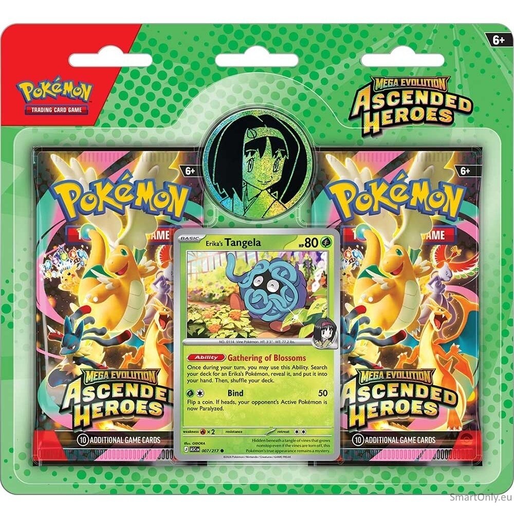 Pokémon Mega Evolution Ascended Heroes Collection Blister rinkinys (Erika)