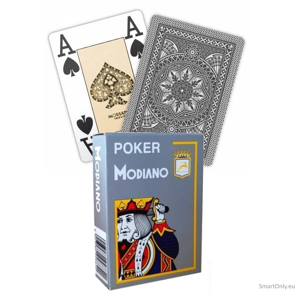 Poker žaidimo kortos (pilkos) Modiano Poker žaidimo kortos (pilkos) Modiano