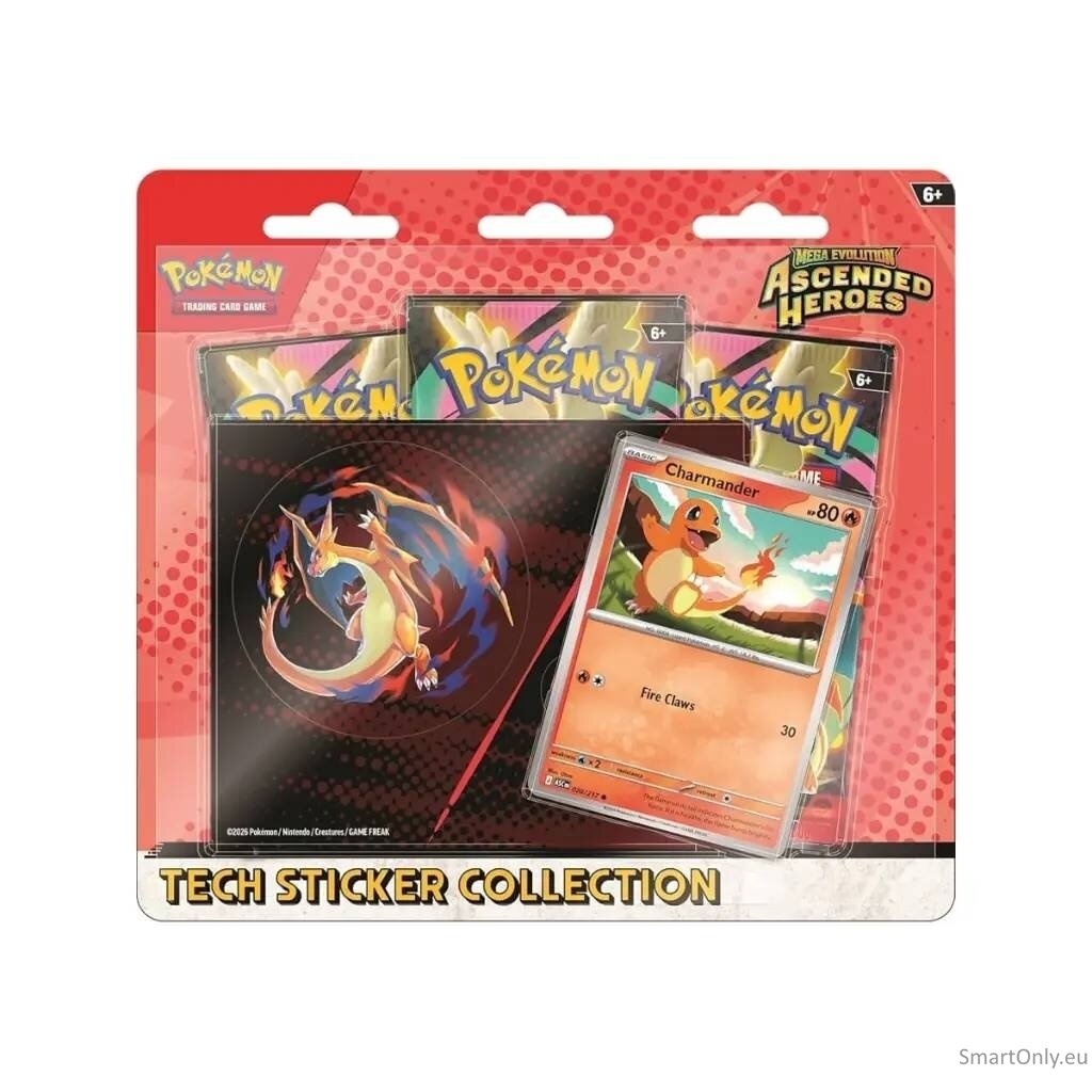 Pokemon Mega Evolution: Ascended Heroes Tech Sticker Collection rinkinys (Charmander)