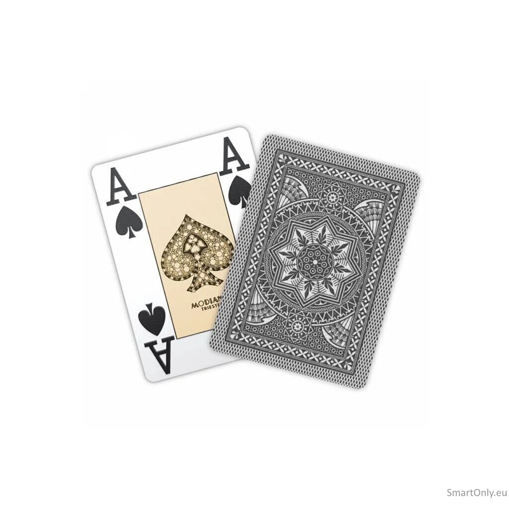 Poker žaidimo kortos (pilkos) Modiano 3