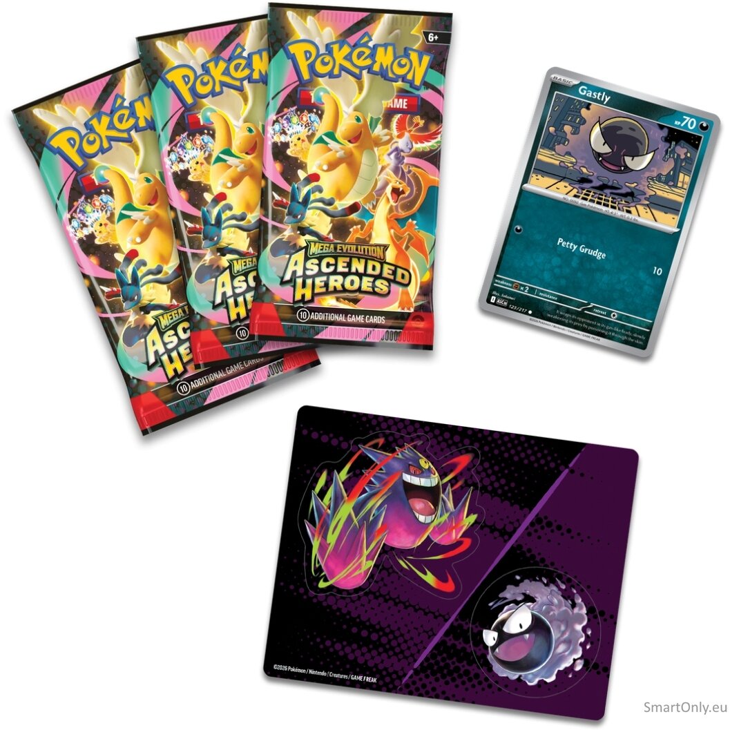Pokemon Mega Evolution: Ascended Heroes Tech Sticker rinkinys Gastly 1 Pokemon Mega Evolution: Ascended Heroes Tech Sticker rinkinys Gastly 1