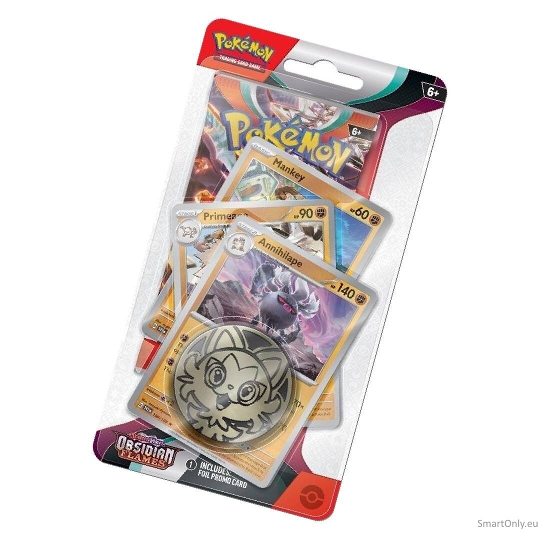 Pokémon TCG: Scarlet & Violet: Annihilape Obsidian Flames Premium kortų papildymas (anglų k.) 1 Pokémon TCG: Scarlet & Violet: Annihilape Obsidian Flames Premium kortų papildymas (anglų k.) 1