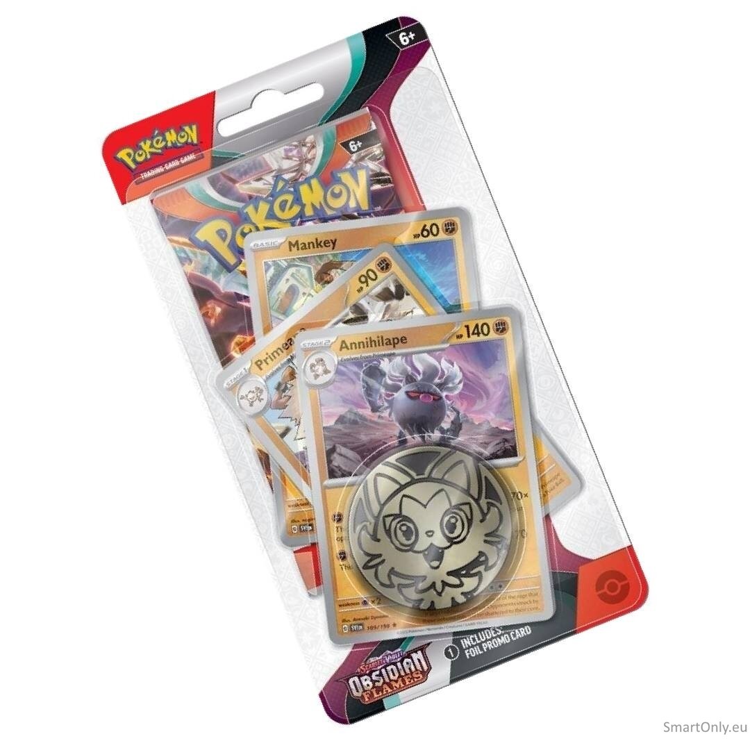 Pokémon TCG: Scarlet & Violet: Annihilape Obsidian Flames Premium kortų papildymas (anglų k.) 2 Pokémon TCG: Scarlet & Violet: Annihilape Obsidian Flames Premium kortų papildymas (anglų k.) 2