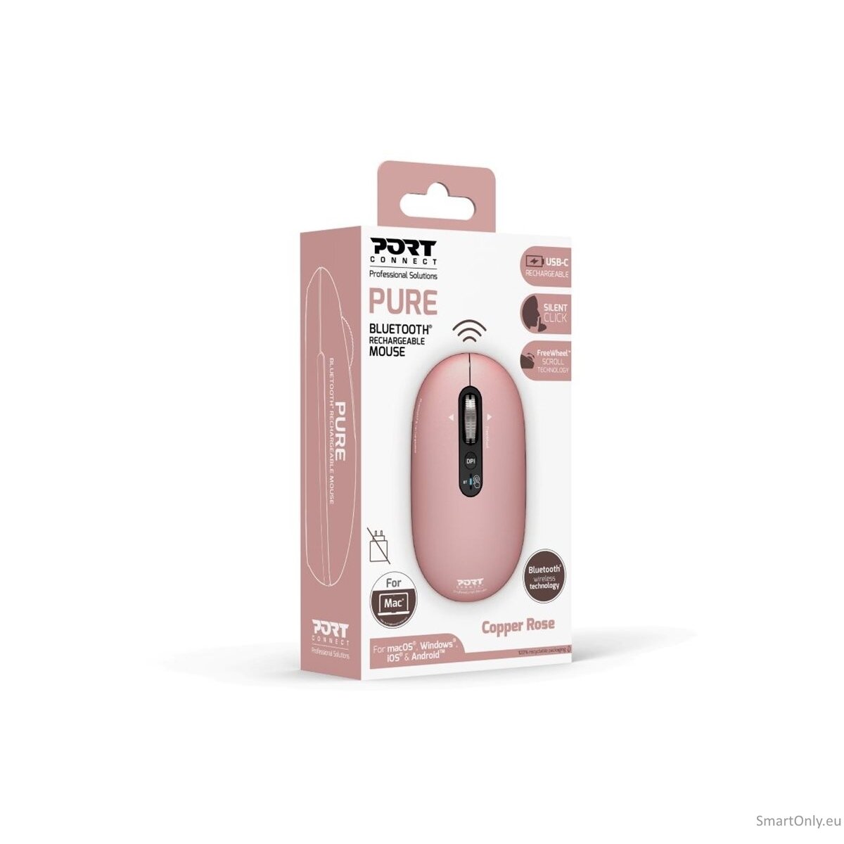 PORT DESIGNS Mouse | PURE MAC | Wireless | Bluetooth | Pink 6 PORT DESIGNS Mouse | PURE MAC | Wireless | Bluetooth | Pink 6