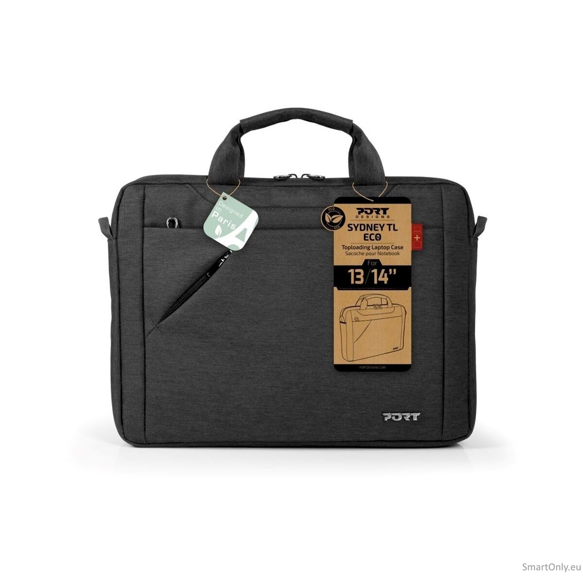 PORT DESIGNS S13 Sydney ECO Case Fits up to size 13/14 " Top Loading Black Shoulder strap 2 PORT DESIGNS S13 Sydney ECO Case Fits up to size 13/14 " Top Loading Black Shoulder strap 2
