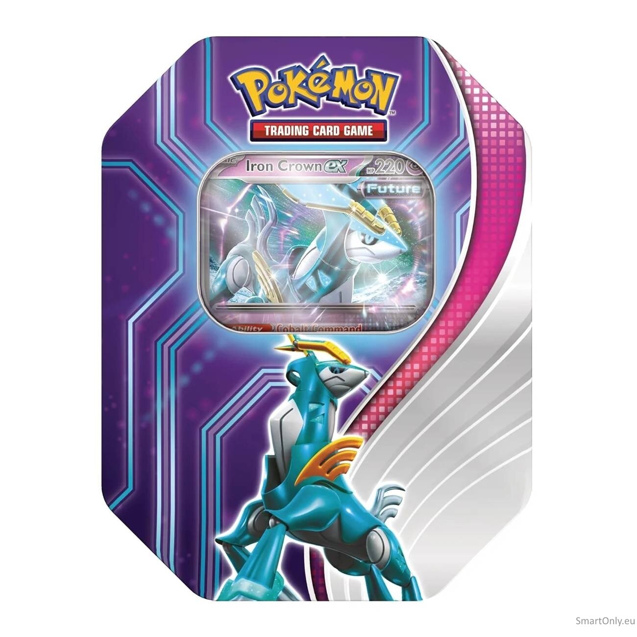Pokémon TCG: Paradox Destinies Iron Crown Ex rinkinys metalinėje dėžutėje Pokémon TCG: Paradox Destinies Iron Crown Ex rinkinys metalinėje dėžutėje