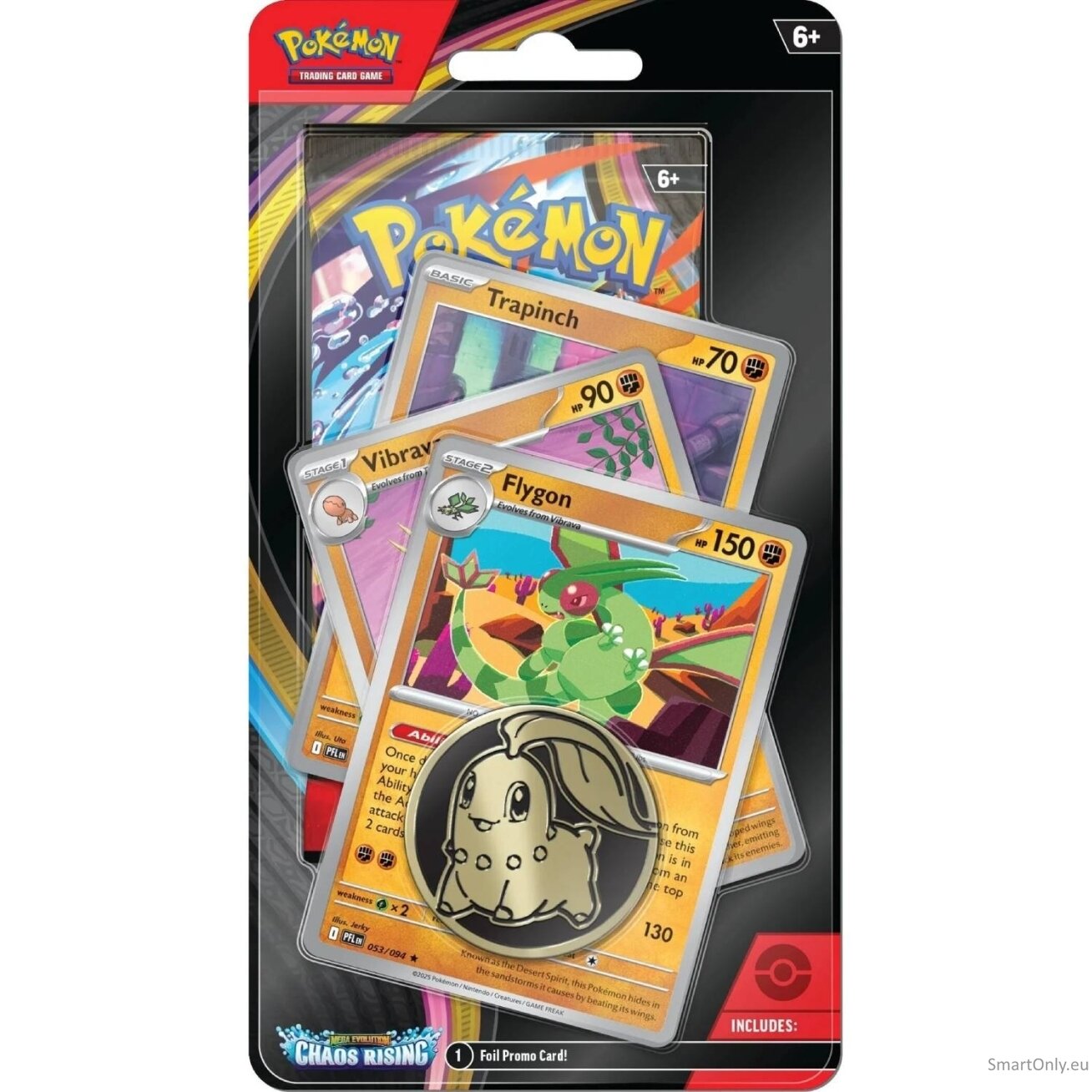 Pokémon Mega Evolution: Chaos Rising Premium Checklane Blister kortų papildymas (Flygon, Vibrava, Trapinch) Pokémon Mega Evolution: Chaos Rising Premium Checklane Blister kortų papildymas (Flygon, Vibrava, Trapinch)