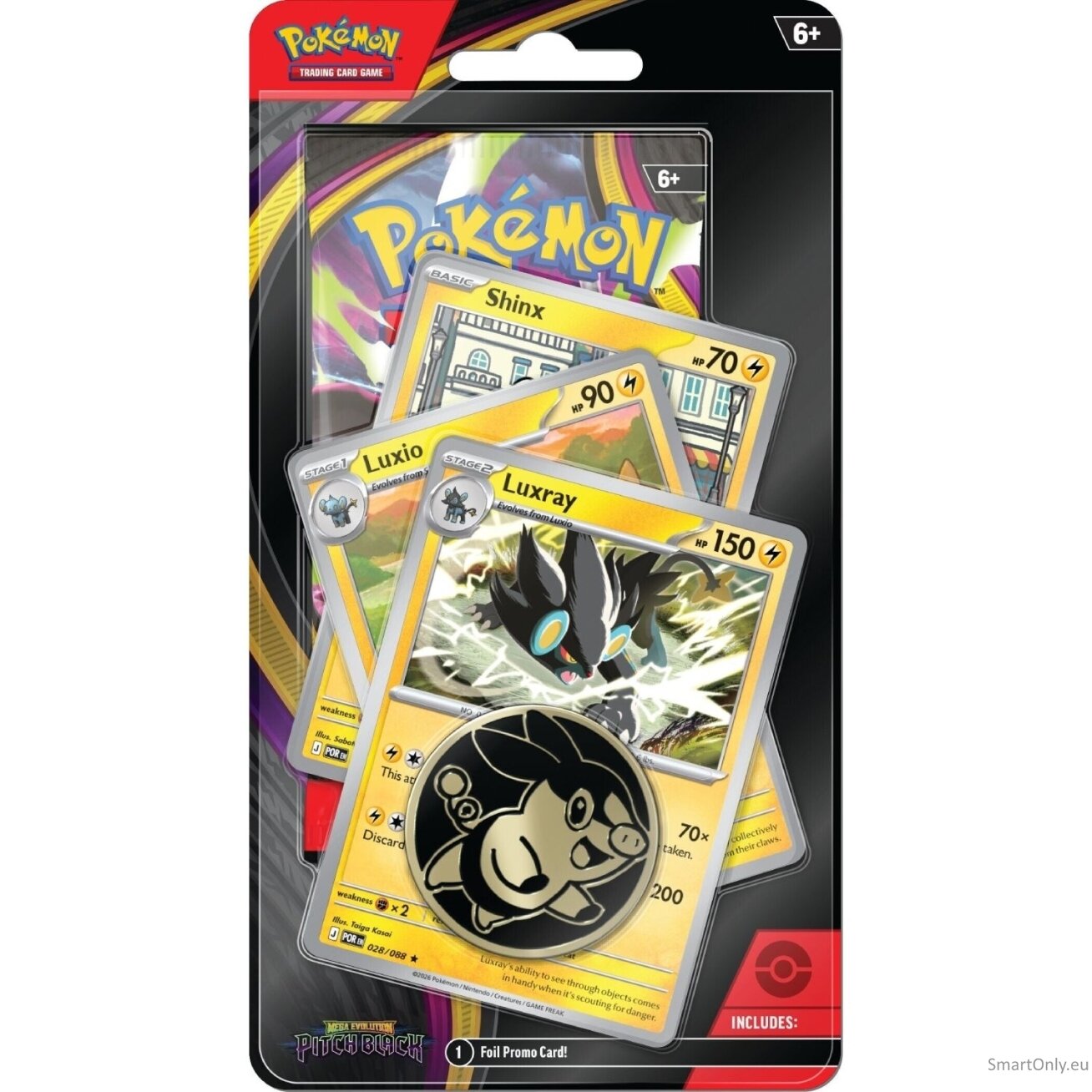 Pokémon Mega Evolution Pitch Black Premium Checklane Blister Luxray papildymas