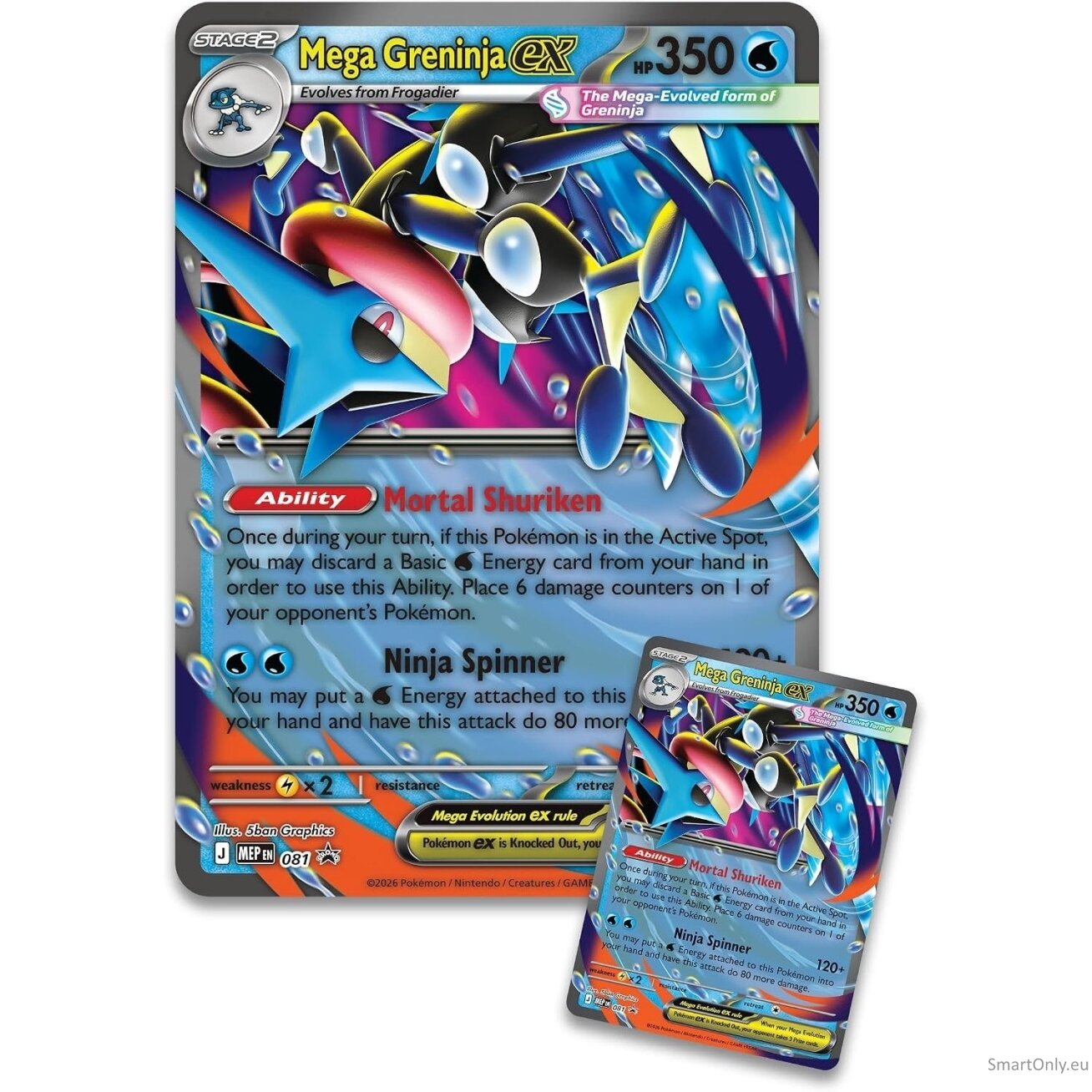 Pokémon TCG: Mega Greninja ex Premium Collection rinkinys 1 Pokémon TCG: Mega Greninja ex Premium Collection rinkinys 1