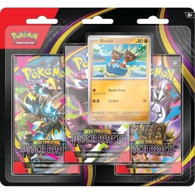 Pokémon Mega Evolution Pitch Black 3-pack blister rinkinys (Binacle)