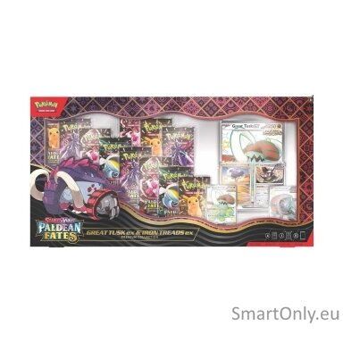 Pokemon Scarlet & Violet: Paldean Fates Great Tusk ex & Iron Threads ex Premium Collection rinkinys