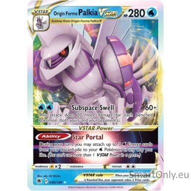 Pokémon TCG: Origin Forme Palkia Vstar League Battle kaladė