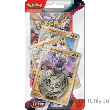 Pokémon TCG: Scarlet & Violet: Annihilape Obsidian Flames Premium kortų papildymas (anglų k.) Pokémon TCG: Scarlet & Violet: Annihilape Obsidian Flames Premium kortų papildymas (anglų k.)