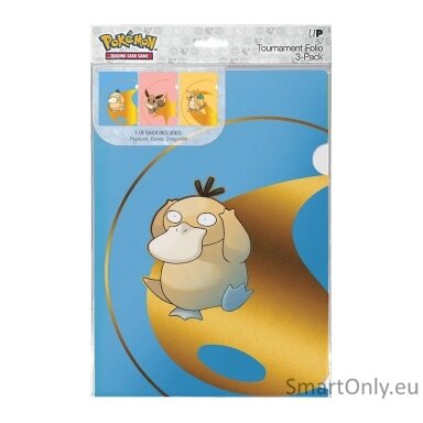 Pokémon“ turnyrinių aplankų rinkinys 3 vnt. Psyduck, Eevee ir Dragonite Ultra Pro