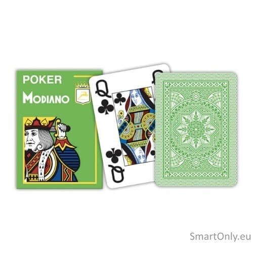 Poker 4 Jumbo Index kortos (šviesiai žalios) Modiano 2 Poker 4 Jumbo Index kortos (šviesiai žalios) Modiano 2