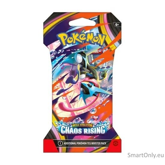 Pokemon Mega Evolution: Chaos Rising Sleeved Booster kortų papildymo pakuotė 1 vnt. 2