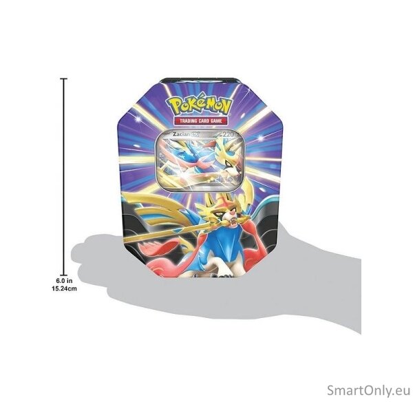 Pokemon Scarlet & Violet: Zacian ex Slashing Legends Skardinė dėžutė (5 Pakuotės) 1 Pokemon Scarlet & Violet: Zacian ex Slashing Legends Skardinė dėžutė (5 Pakuotės) 1