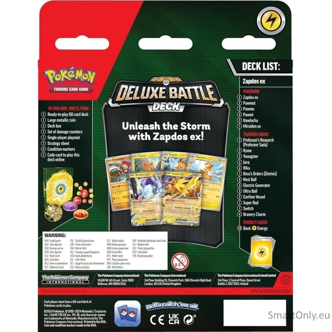 Pokémon Deluxe Battle Deck Zapdos Ex kortų kaladė 1 Pokémon Deluxe Battle Deck Zapdos Ex kortų kaladė 1