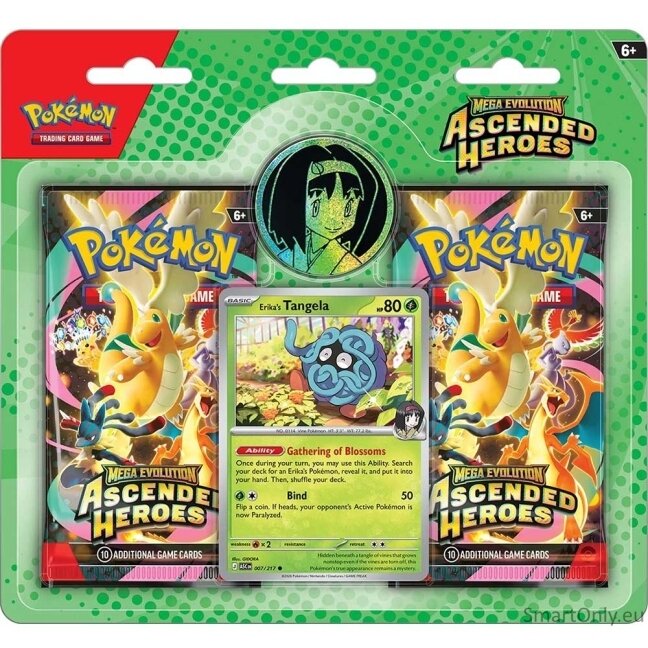 Pokémon Mega Evolution Ascended Heroes Collection Blister rinkinys (Erika) Pokémon Mega Evolution Ascended Heroes Collection Blister rinkinys (Erika)