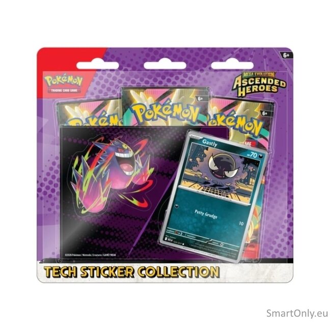 Pokemon Mega Evolution: Ascended Heroes Tech Sticker rinkinys Gastly