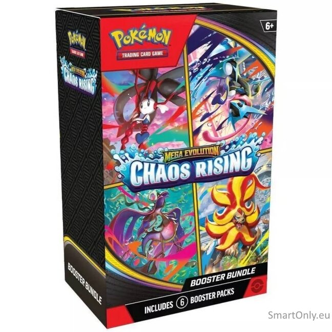 Pokemon Mega Evolution: Chaos Rising Booster Bundle rinkinys (anglų k.) 1 Pokemon Mega Evolution: Chaos Rising Booster Bundle rinkinys (anglų k.) 1