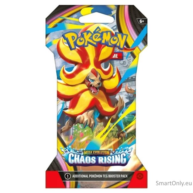 Pokemon Mega Evolution: Chaos Rising Sleeved Booster kortų papildymo pakuotė 1 vnt. 3