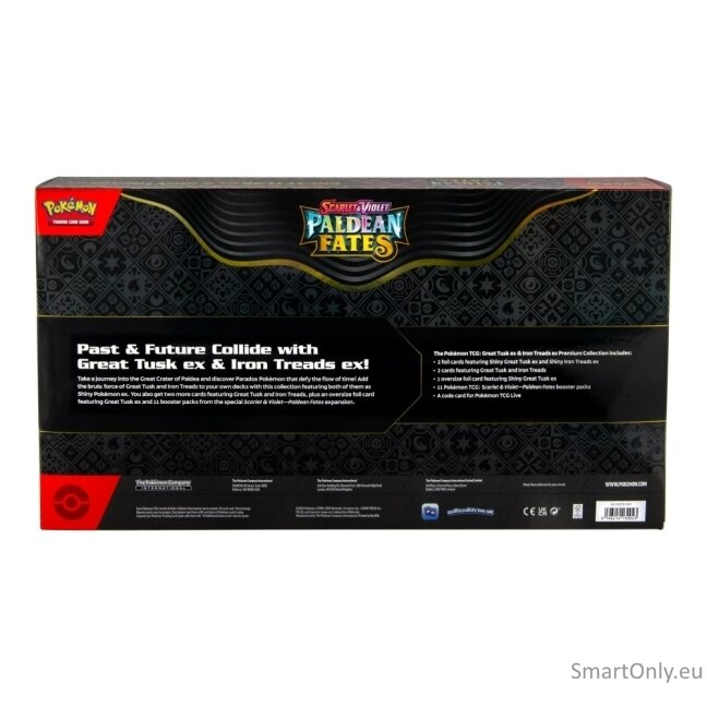 Pokemon Scarlet & Violet: Paldean Fates Great Tusk ex & Iron Threads ex Premium Collection rinkinys 2