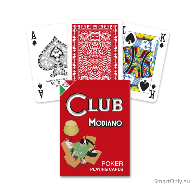 Poker Club (raudonos) Modiano Poker Club (raudonos) Modiano