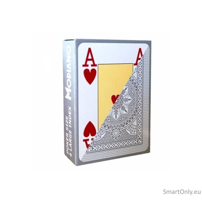 Poker žaidimo kortos (pilkos) Modiano 4 Poker žaidimo kortos (pilkos) Modiano 4