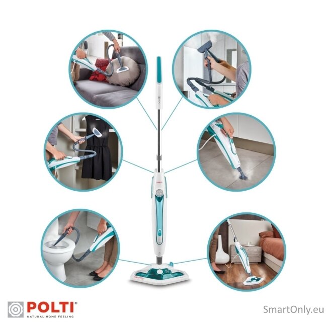 Polti Steam mop PTEU0282 Vaporetto SV450_Double Power 1500 W, Water tank capacity 0.3 L, White 1 Polti Steam mop PTEU0282 Vaporetto SV450_Double Power 1500 W, Water tank capacity 0.3 L, White 1
