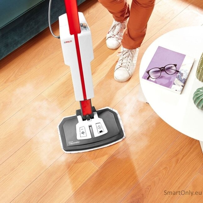 Polti Steam mop with integrated portable cleaner PTEU0306 Vaporetto SV650 Style 2-in-1 Power 1500 W, Water tank capacity 0.5 L, Red/White 2 Polti Steam mop with integrated portable cleaner PTEU0306 Vaporetto SV650 Style 2-in-1 Power 1500 W, Water tank capacity 0.5 L, Red/White 2